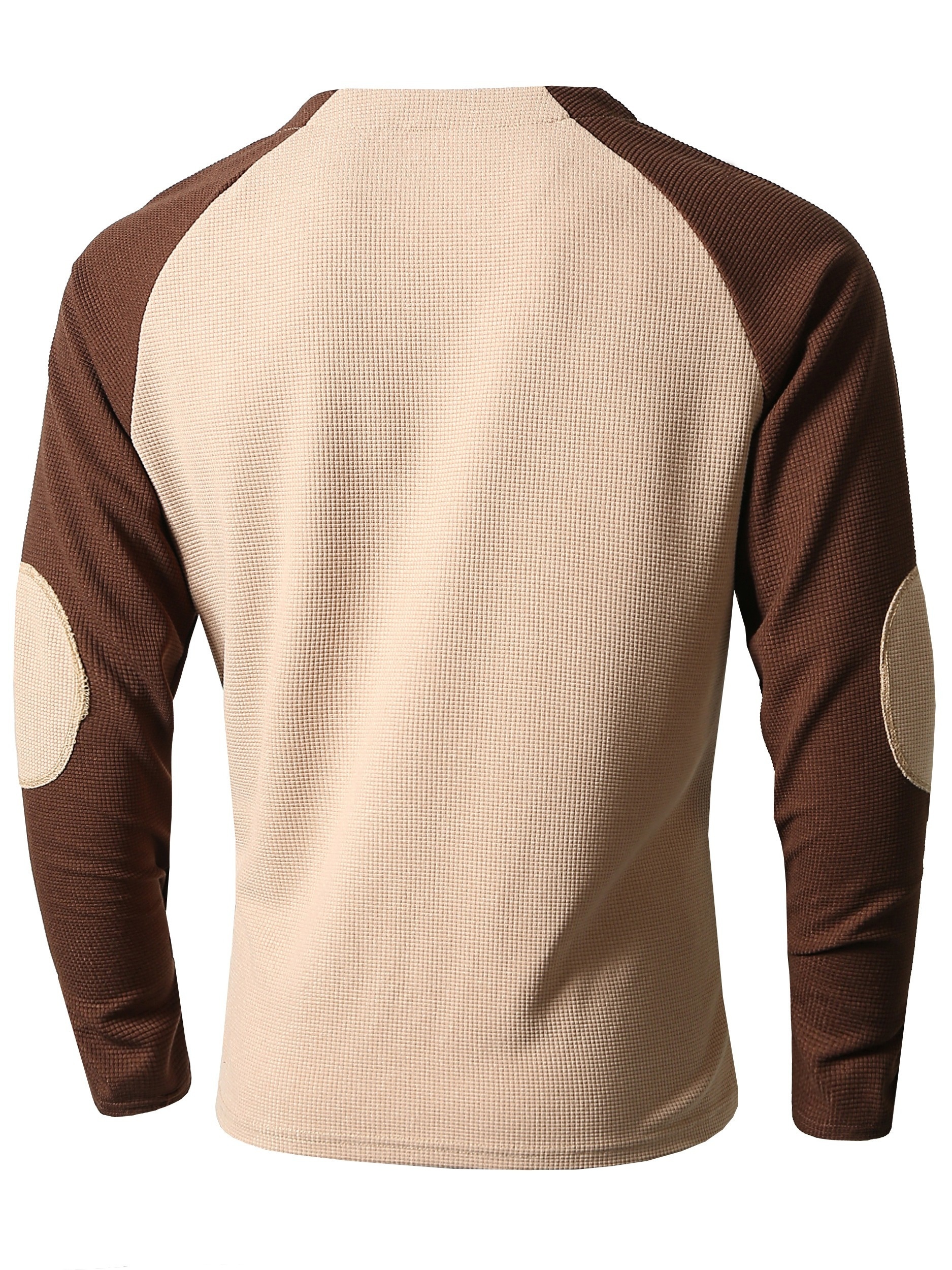 color block mens comfy long raglan sleeve round neck henley shirt spring fall sports top details 25