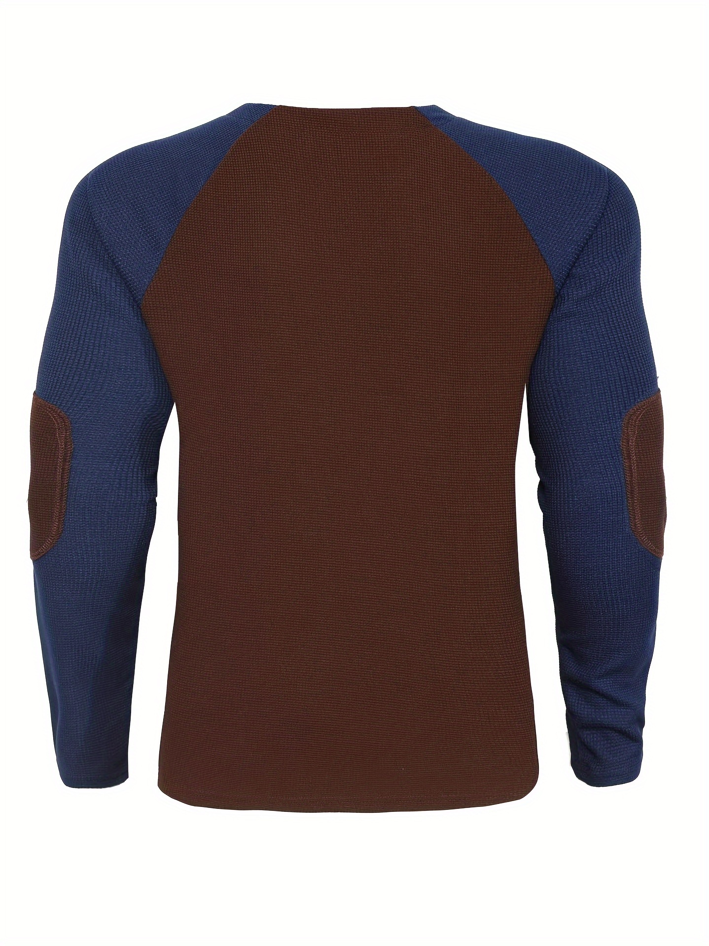 color block mens comfy long raglan sleeve round neck henley shirt spring fall sports top details 32