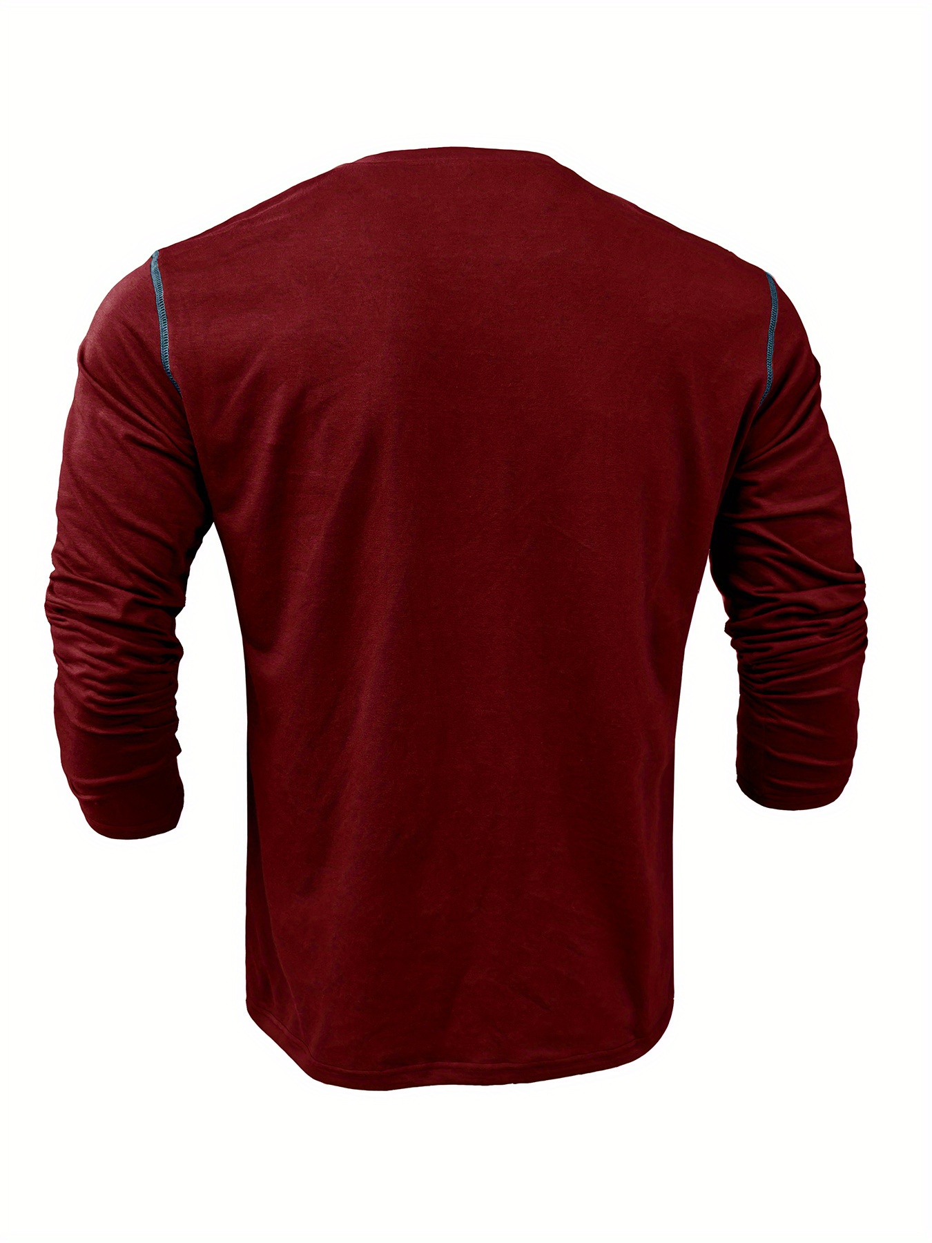 retro henley shirt mens casual v neck pullover long sleeve tshirts for spring fall mens clothing details 10