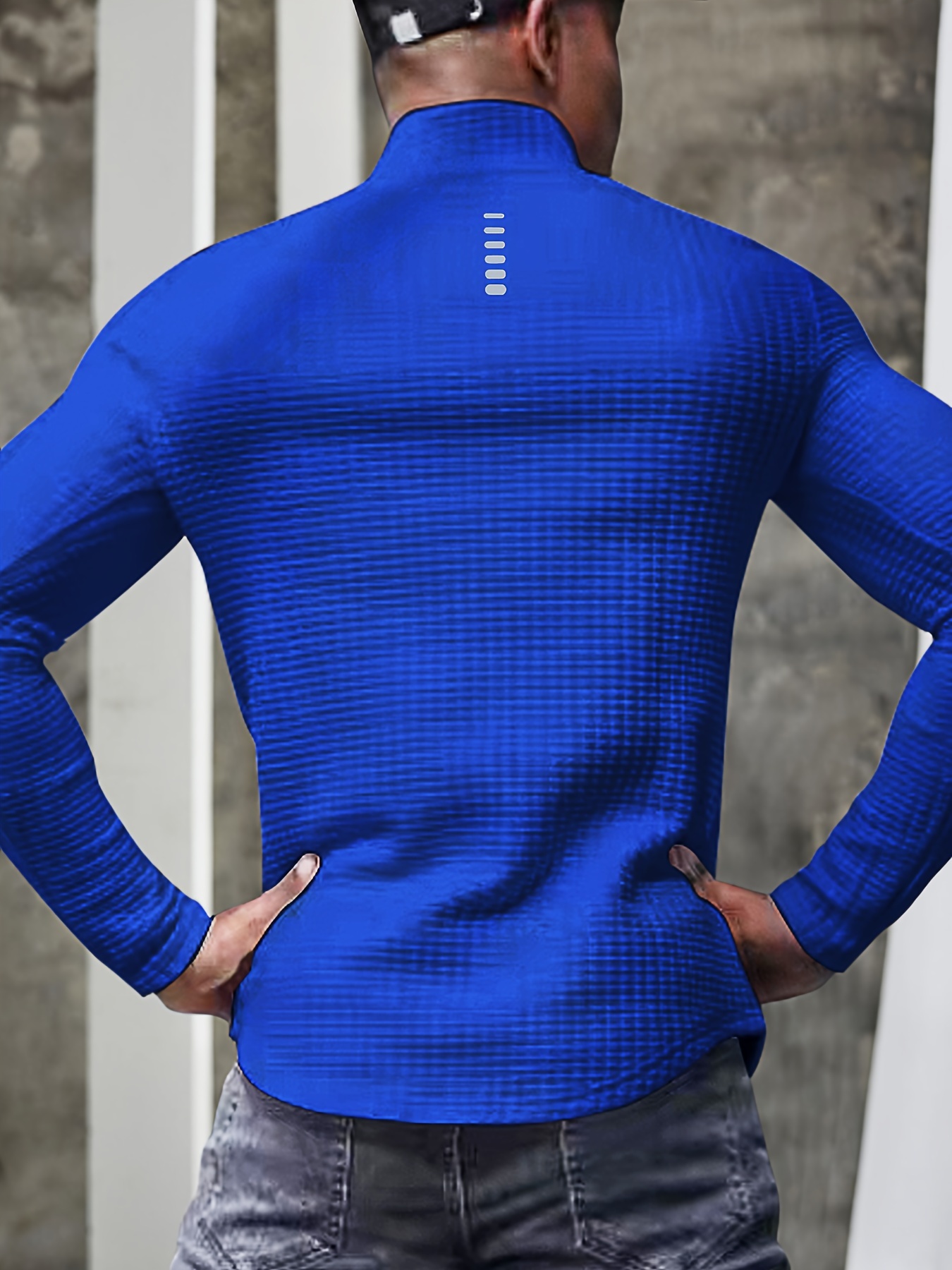 mens v neck waffle sweatshirt for men solid sweatshirts for spring fall long sleeve tops details 1