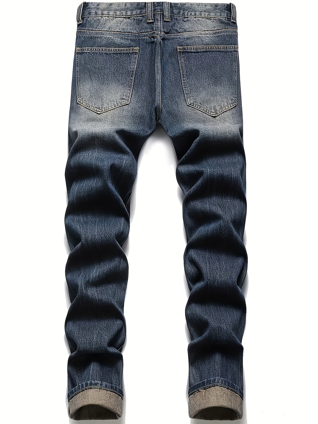 mens casual embroidery jeans chic street style distressed denim pants details 0