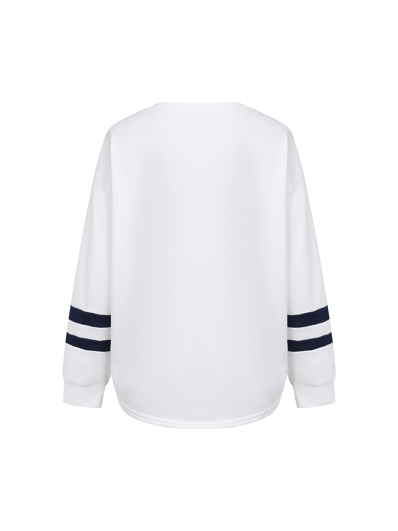 anchor print color block sweatshirt casual v neck long sleeve sweatshirt womens clothing details 0